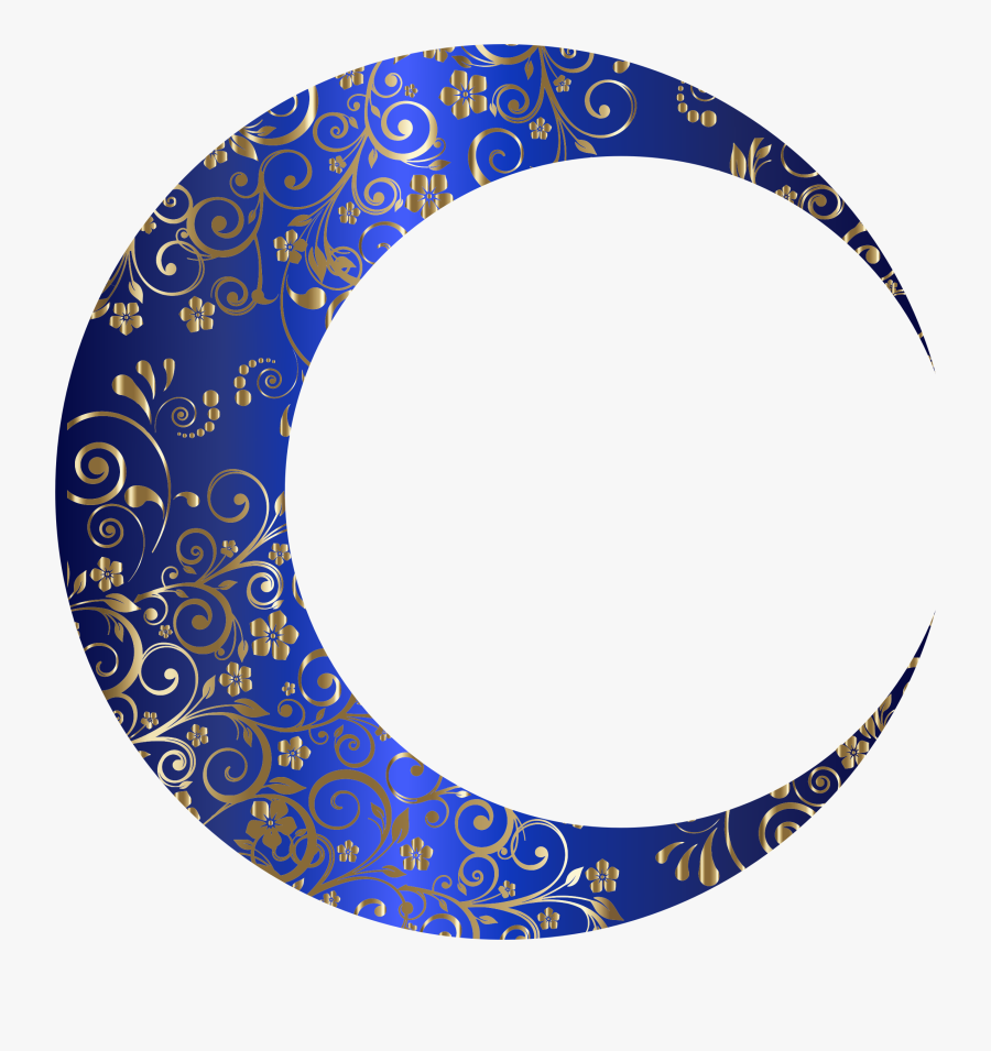 Plate,circle,tableware - Blue Crescent Moon Png, Transparent Clipart