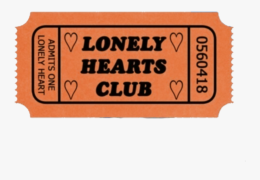 Lonelyheartsclub Lonely Lonleyhearts Ticket - Mood Board Pngs, Transparent Clipart