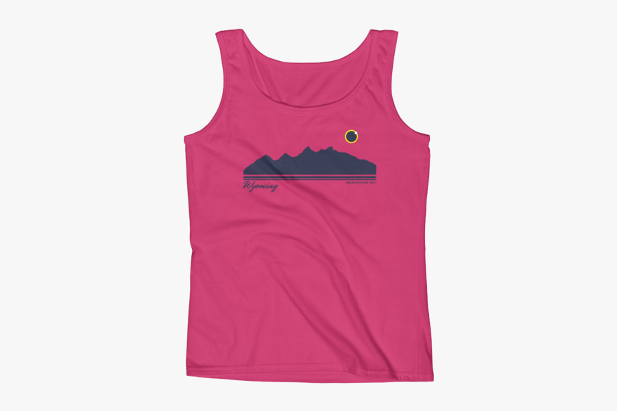Grand Teton Silhouette 2017 Solar Eclipse - Active Tank, Transparent Clipart
