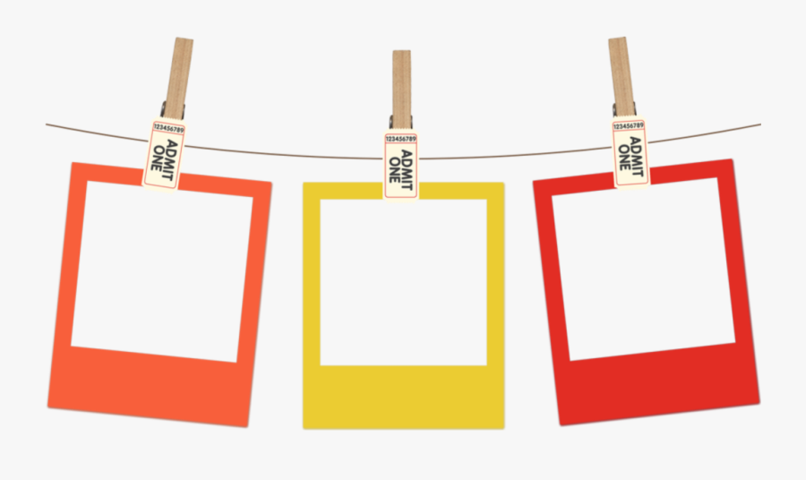 Ftestickers Frames Collage Polaroid Tickets Vintage - Collage Photo Frame Png, Transparent Clipart