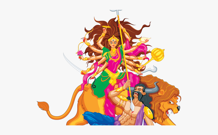 Goddess Durga Maa Png Transparent Images - Maa Durga Animated Hd, Transparent Clipart