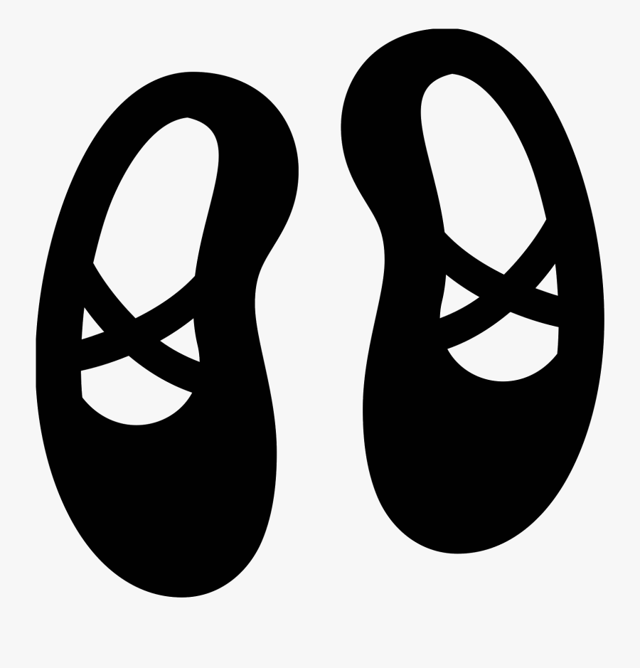 Svg Black And White Ballet Slippers Clipart, Transparent Clipart