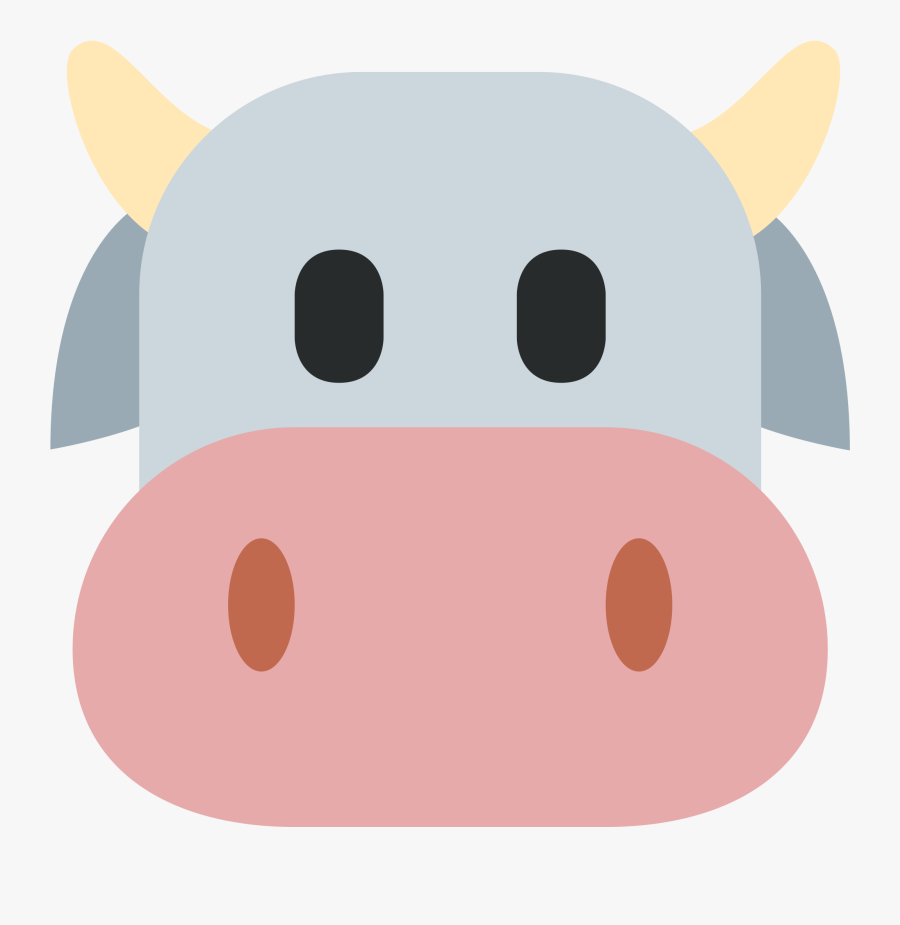 Cow Face Png - Cow Emoji Twitter, Transparent Clipart