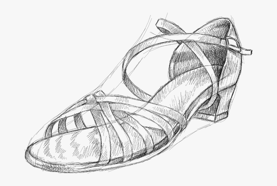 Transparent Tap Shoe Clipart - Dancing Shoes Ballroom Drawing, Transparent Clipart