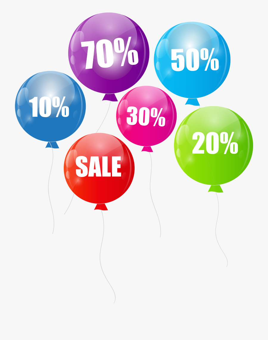 Discount Sale Balloons Transparent Png Clip Art Image - Balloon Sale Png, Transparent Clipart