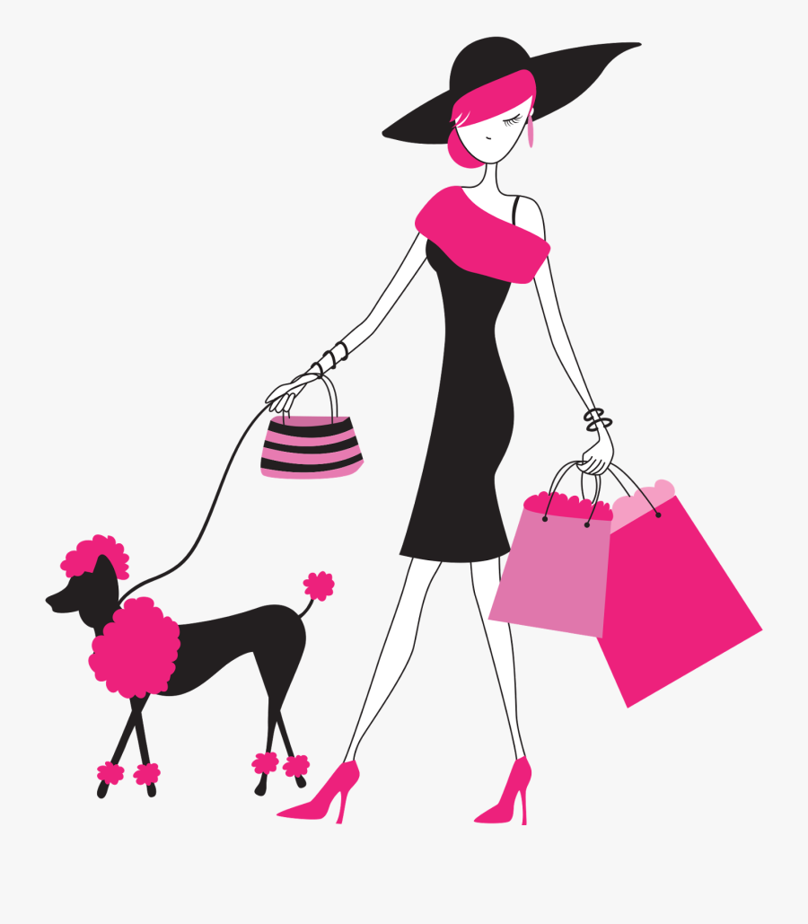 Lady Shopping Bag Clipart, Transparent Clipart
