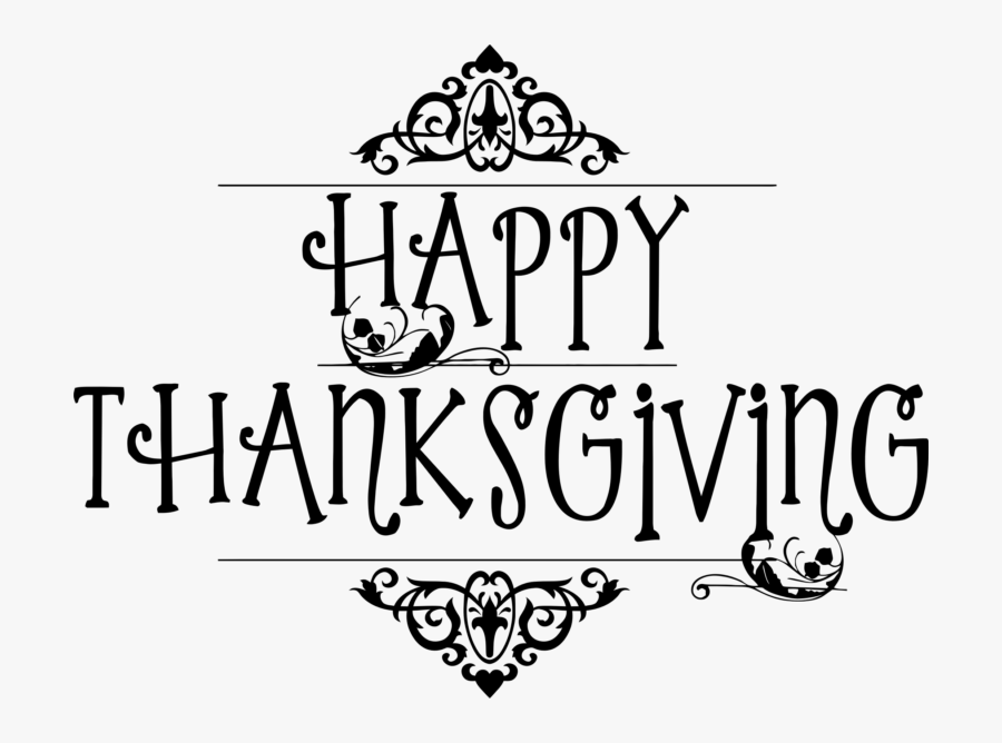 Thanksgiving Black And White Clipart Happy Thanksgiving - Thanksgiving Black And White, Transparent Clipart
