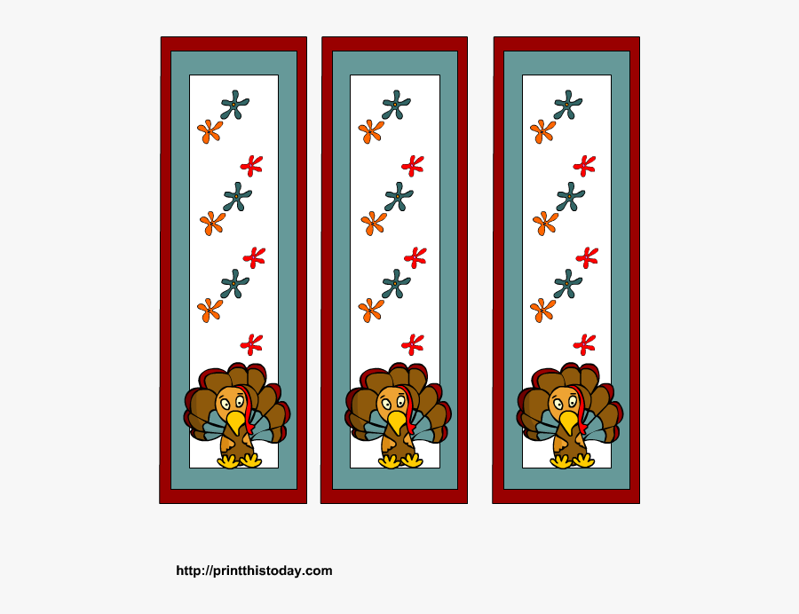 Thanksgiving Bookmarks Printables - Cartoon, Transparent Clipart