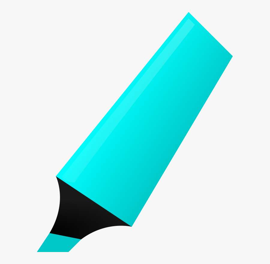 Cyan Highlighter - Highlighter Clipart Transparent, Transparent Clipart