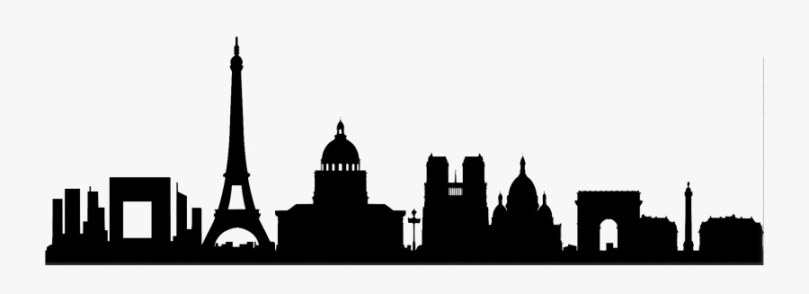 Paris Skyline Silhouette Clip Art - Eminem Vs Mgk, Transparent Clipart