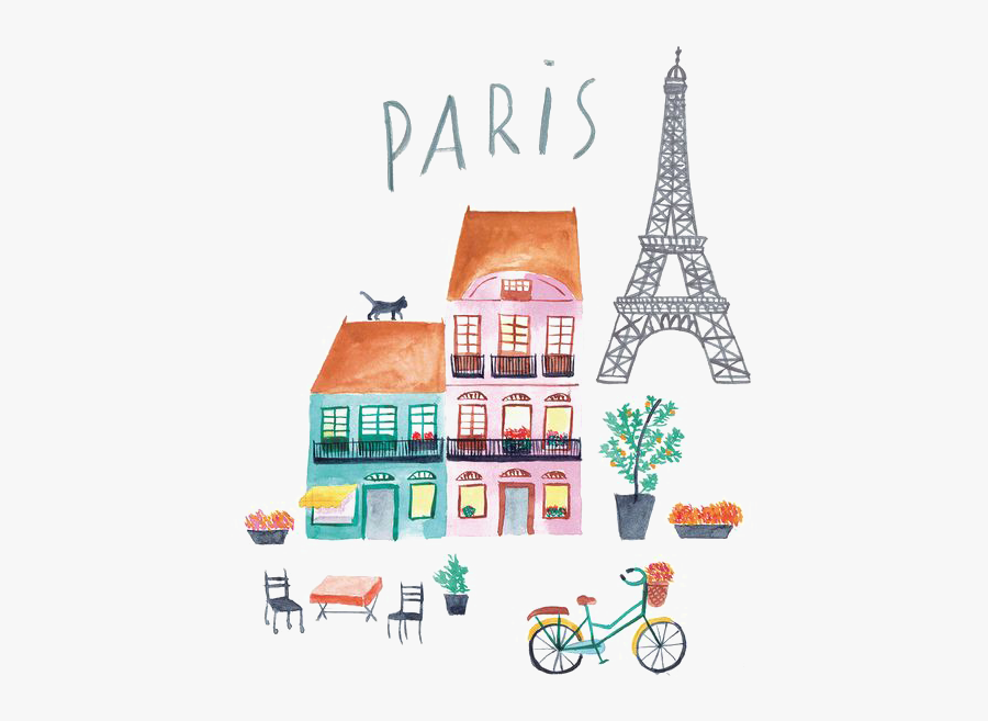 Clip Art Paris Illustration - Paris Illustration, Transparent Clipart