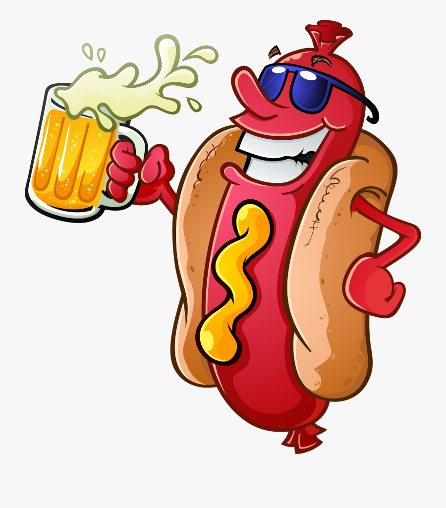 Grilling Clipart Hot Dog Grill - Cachorro Quente Desenho Animado, Transparent Clipart