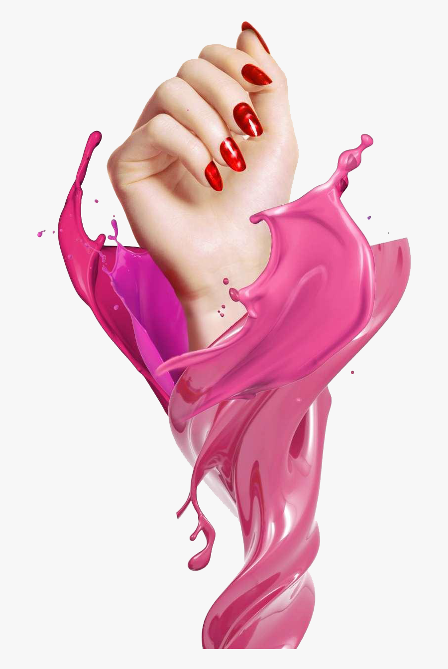 Art Colorful Poster Nails Artificial Nail Gel Clipart - Nail Art Png, Transparent Clipart