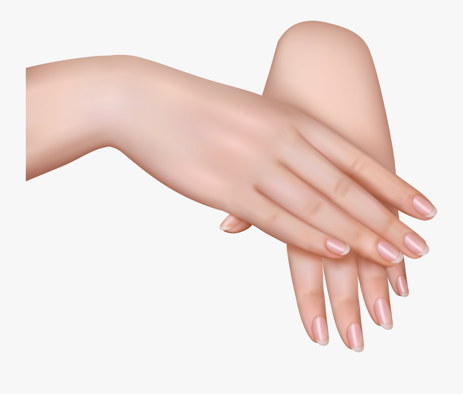 Nail Clipart Woman Hand Pencil And In Color Women Nails - Transparent Background Fingernail Clipart, Transparent Clipart