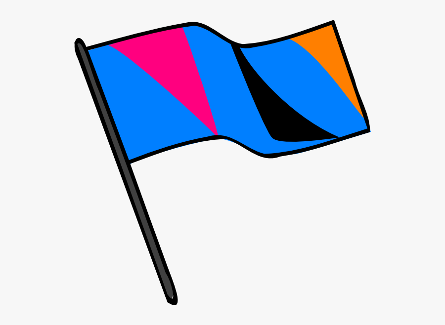Color Guard Flag Svg Clip Arts - Cartoon Color Guard Flag, Transparent Clipart