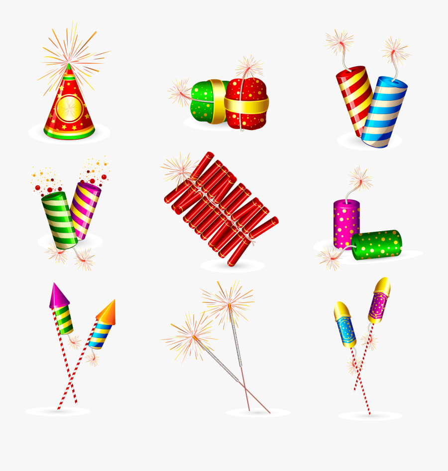 Transparent Firework Vector Png - Cartoon Images Of Crackers, Transparent Clipart