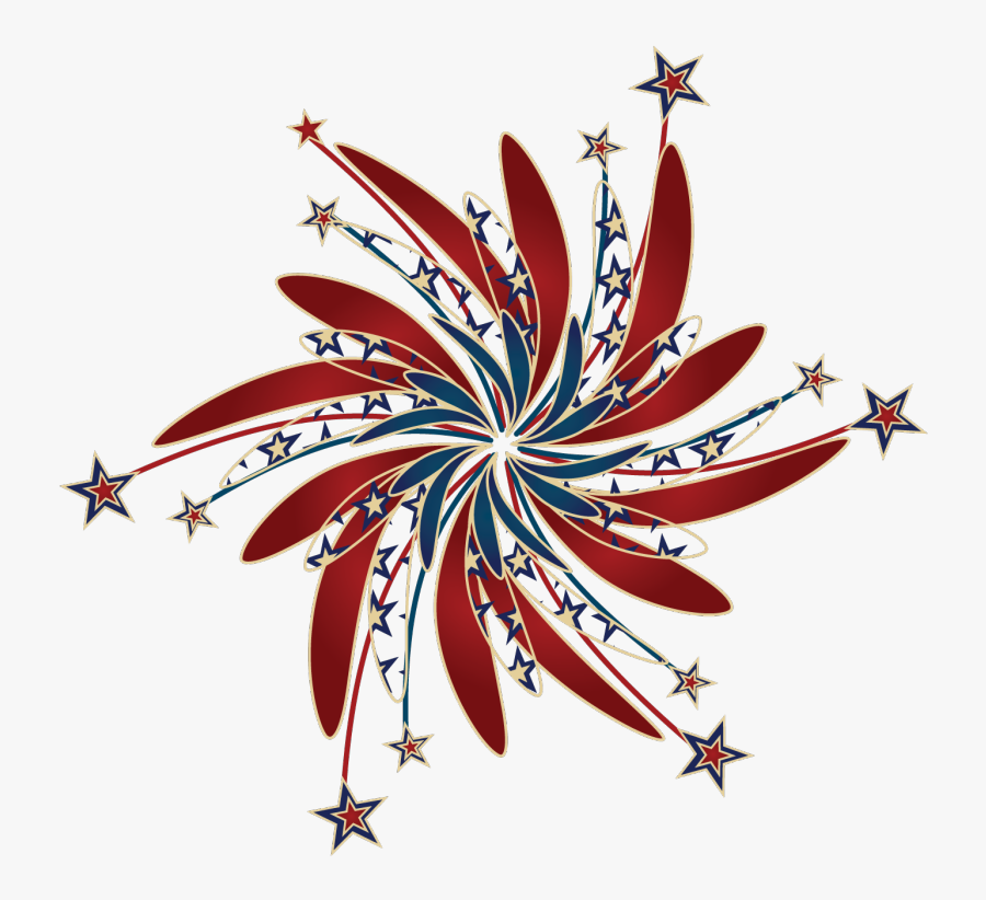 Jpg Freeuse Library Red White And Blue Firework Clipart - Red White Blue Fireworks Png, Transparent Clipart