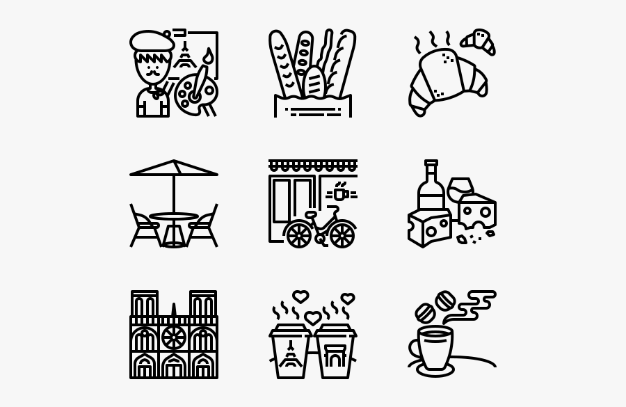 Paris With Love - Icons Hobbies Png, Transparent Clipart
