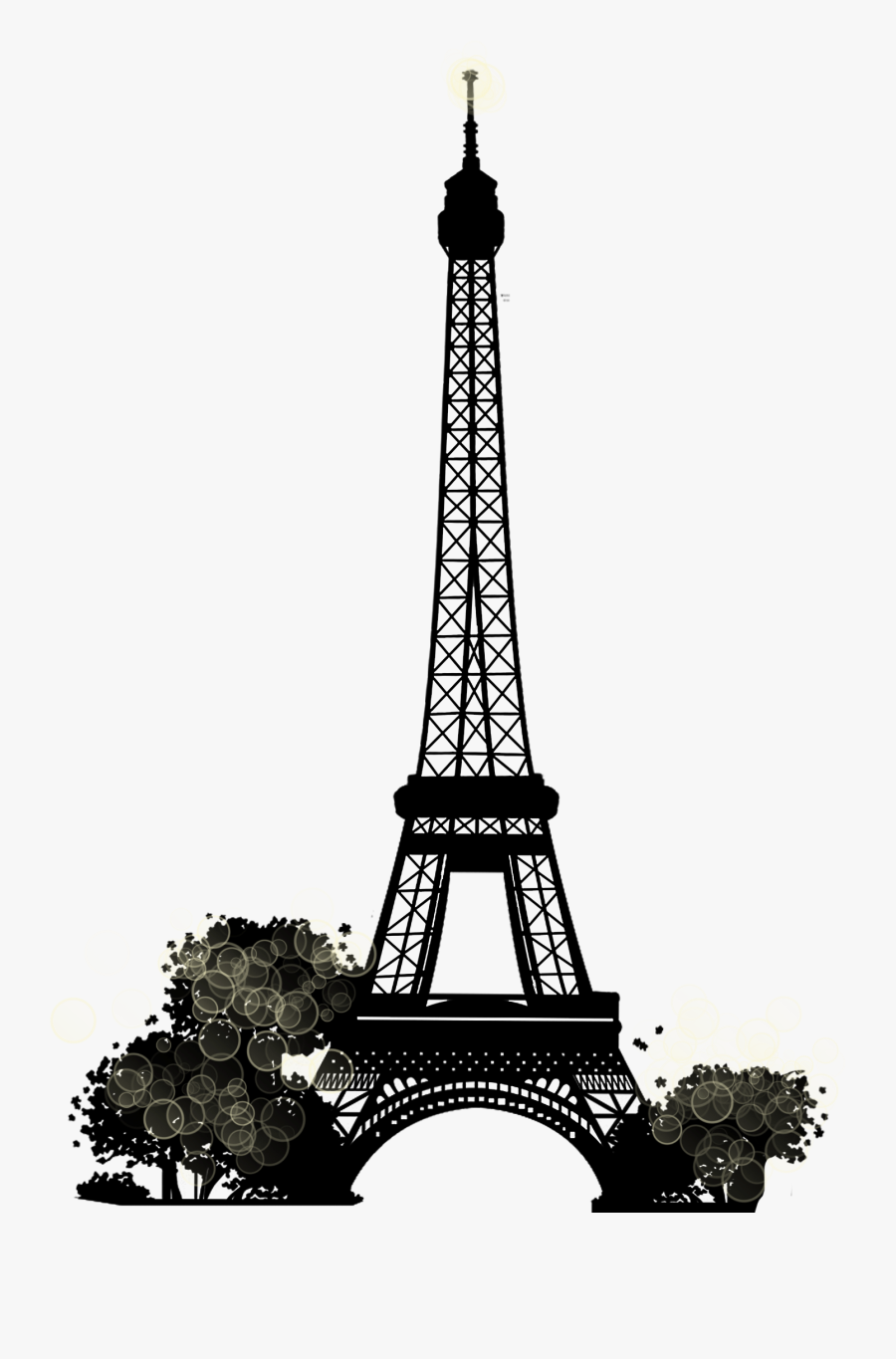 Eiffel Tower Landmark Clip Art - Eiffel Tower Painting On Wall, Transparent Clipart