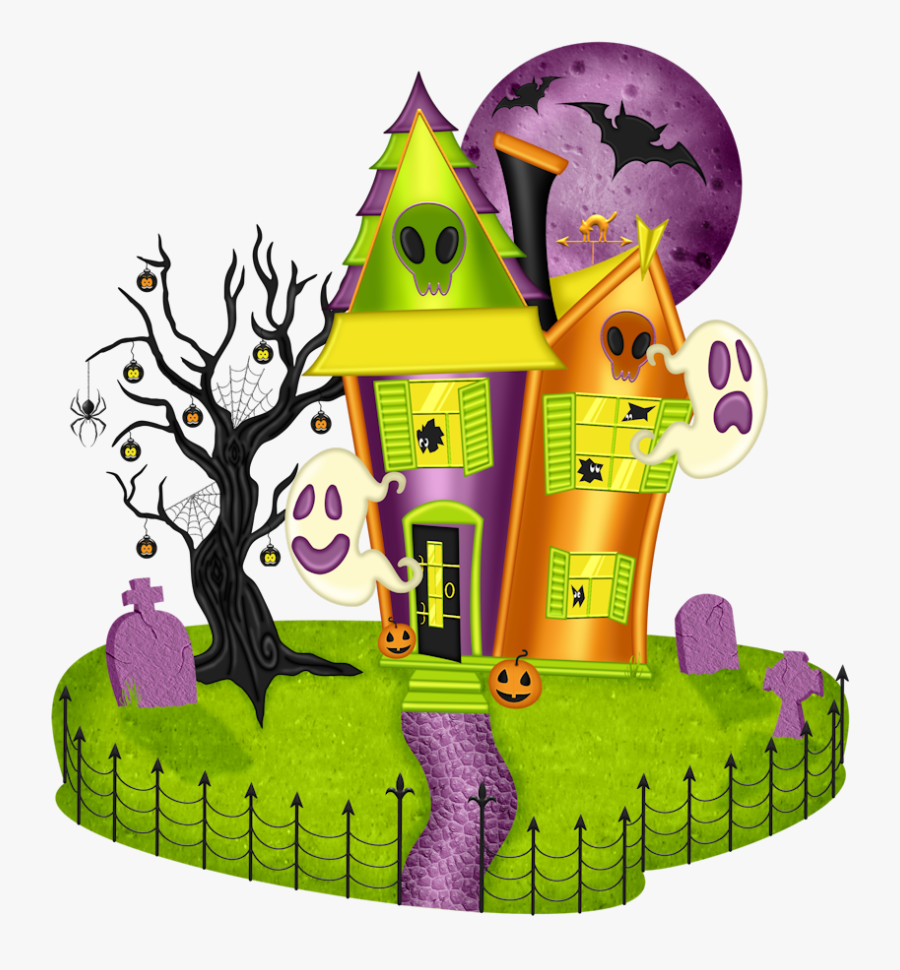 28 Collection Of Halloween Haunted House Clipart - Halloween Haunted Castle Clipart, Transparent Clipart