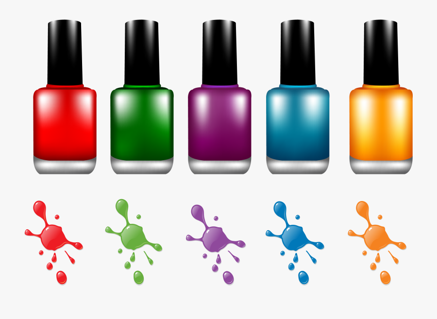 Polish Cosmetics Manicure Suit - Clip Art Nail Polish Bottles, Transparent Clipart