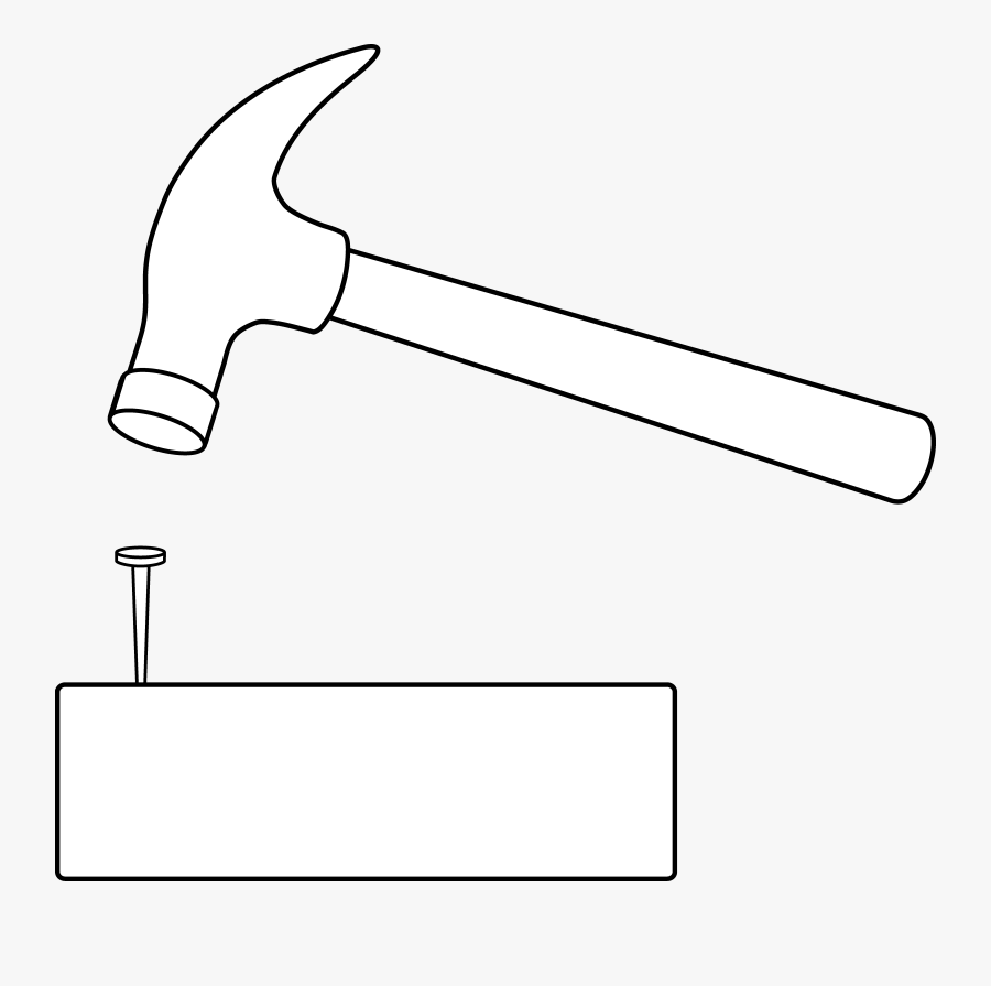 Nail Clipart Hardware - Hammer Hitting Nail Clipart, Transparent Clipart