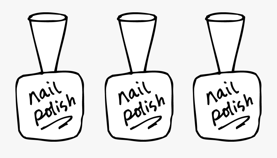 Nail Polish Clipart Cute - Nail Polish Coloring Page, Transparent Clipart