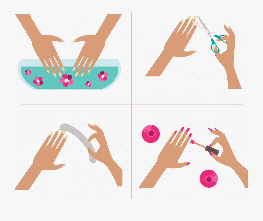 Manicure Clipart, Transparent Clipart