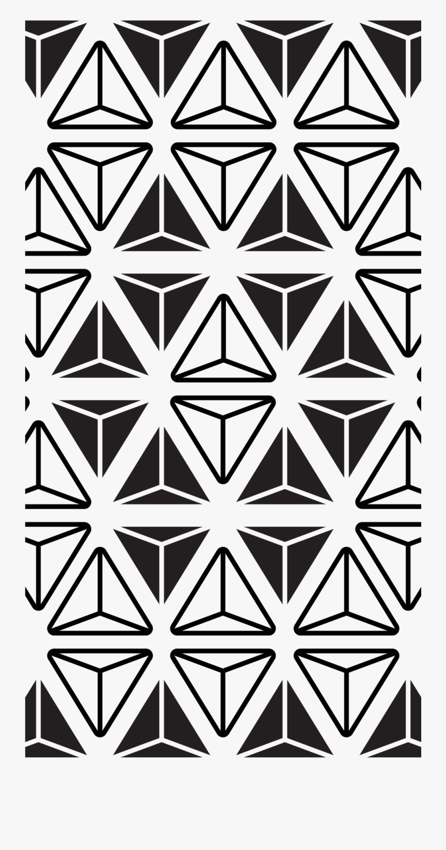 Tetrahedron Pattern Beach Towel , Png Download - Triangle, Transparent Clipart