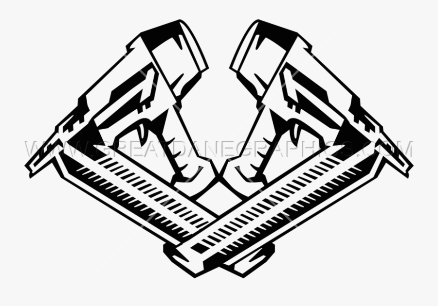 Nails Clipart Iron Steel - Nail Gun Black And White, Transparent Clipart