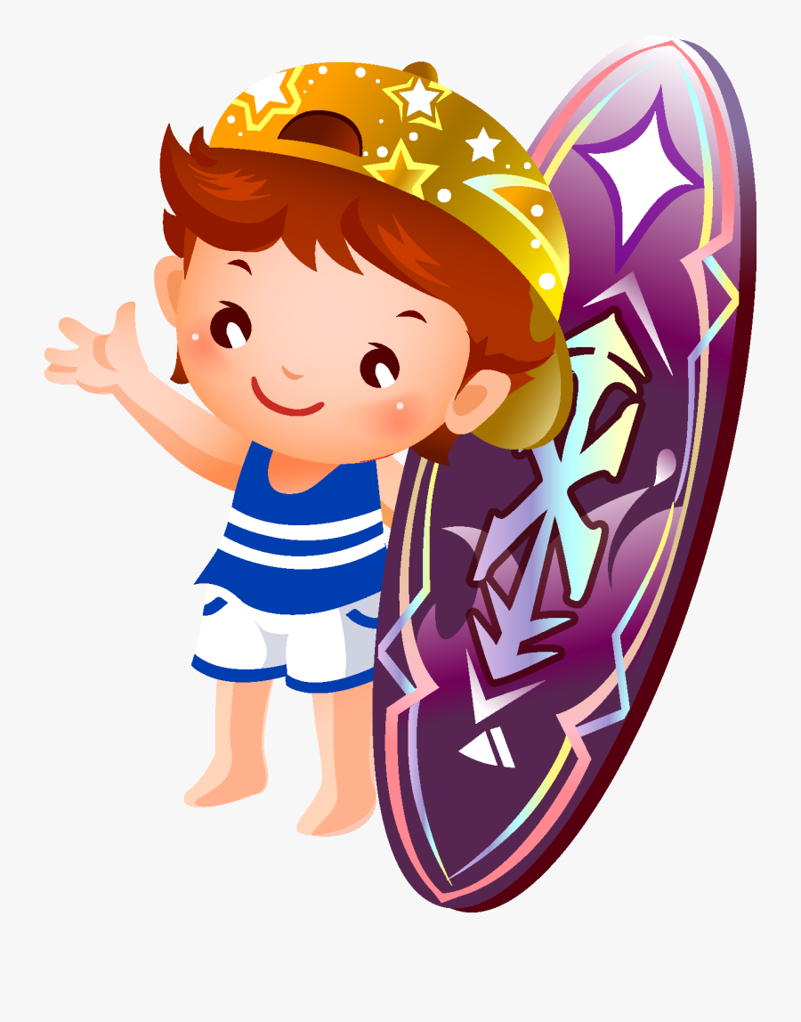 Transparent Surfing Clipart - Surfboard Waves Boy Clipart, Transparent Clipart