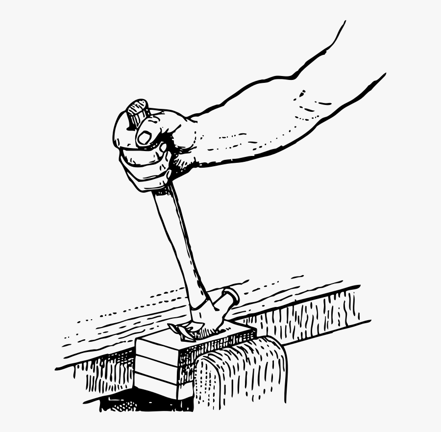 Withdrawing A Nail - Martillo Sacando Clavo Dibujo, Transparent Clipart
