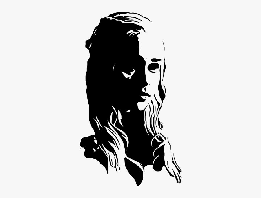 Daenerys Game Of Thrones Silhouette, Transparent Clipart
