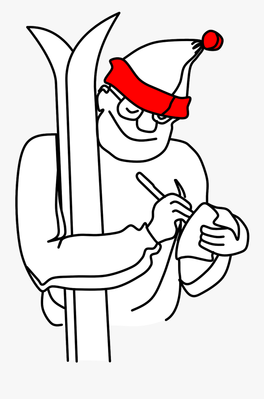 Category Sport Svg Clip Arts - Pobarvanke Smučarji, Transparent Clipart