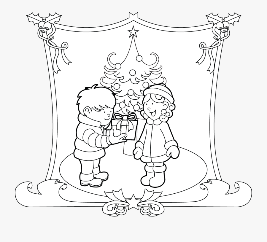 Holidays » Christmas » Gift Giving - Christmas Gift Giving Clipart Black And White, Transparent Clipart