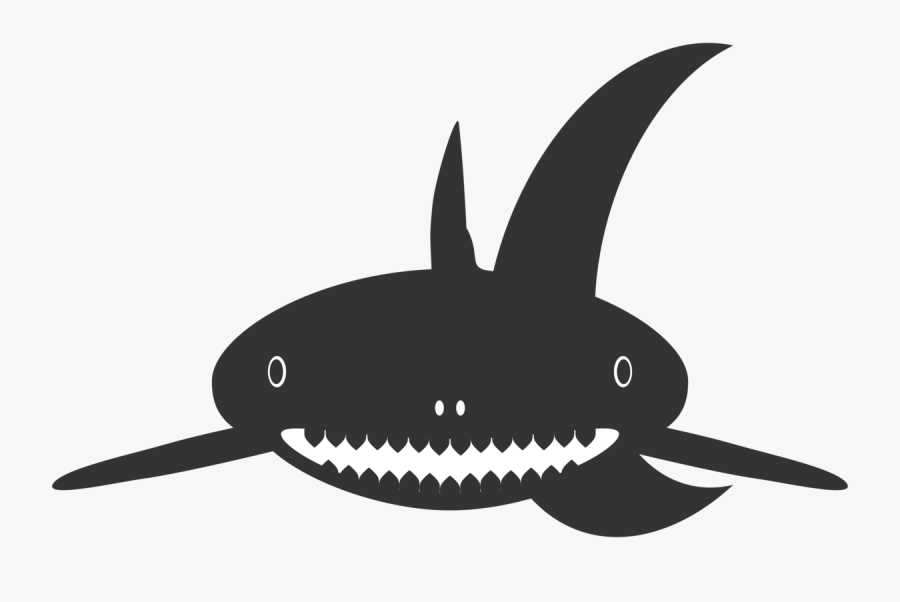 Shark,fish,vertebrate - Clipart Shark Fin, Transparent Clipart
