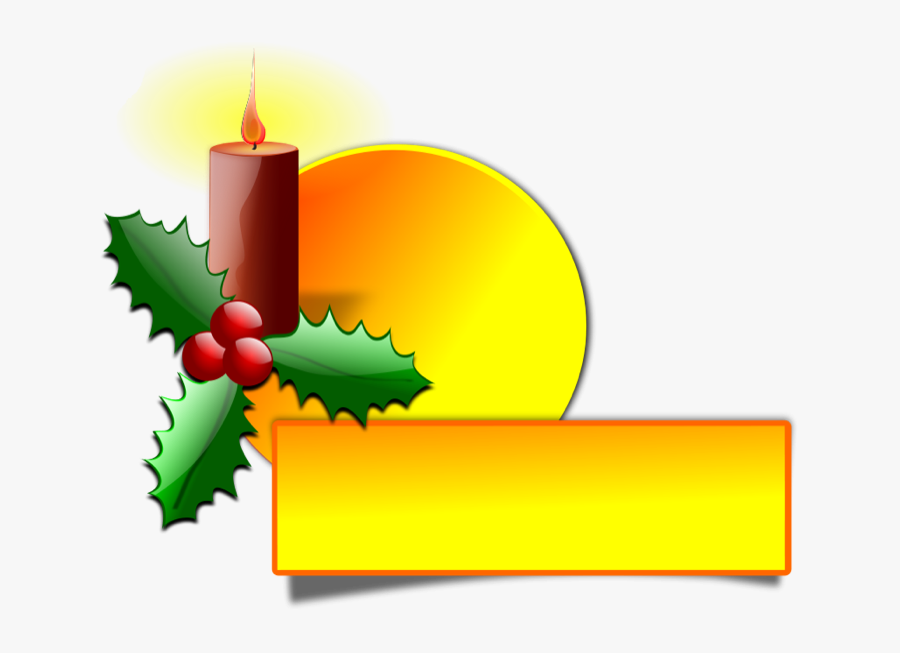 Christmas Holly And Candle , Free Transparent Clipart - ClipartKey