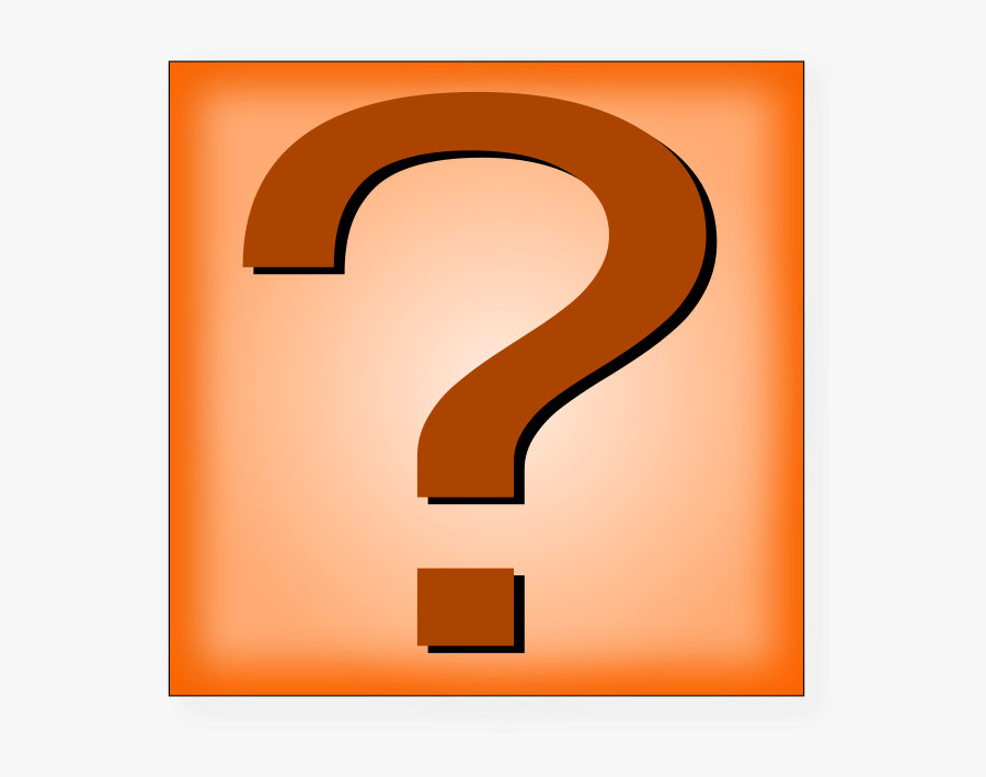 Question Mark Orange Button - Box With Question Mark Png, Transparent Clipart
