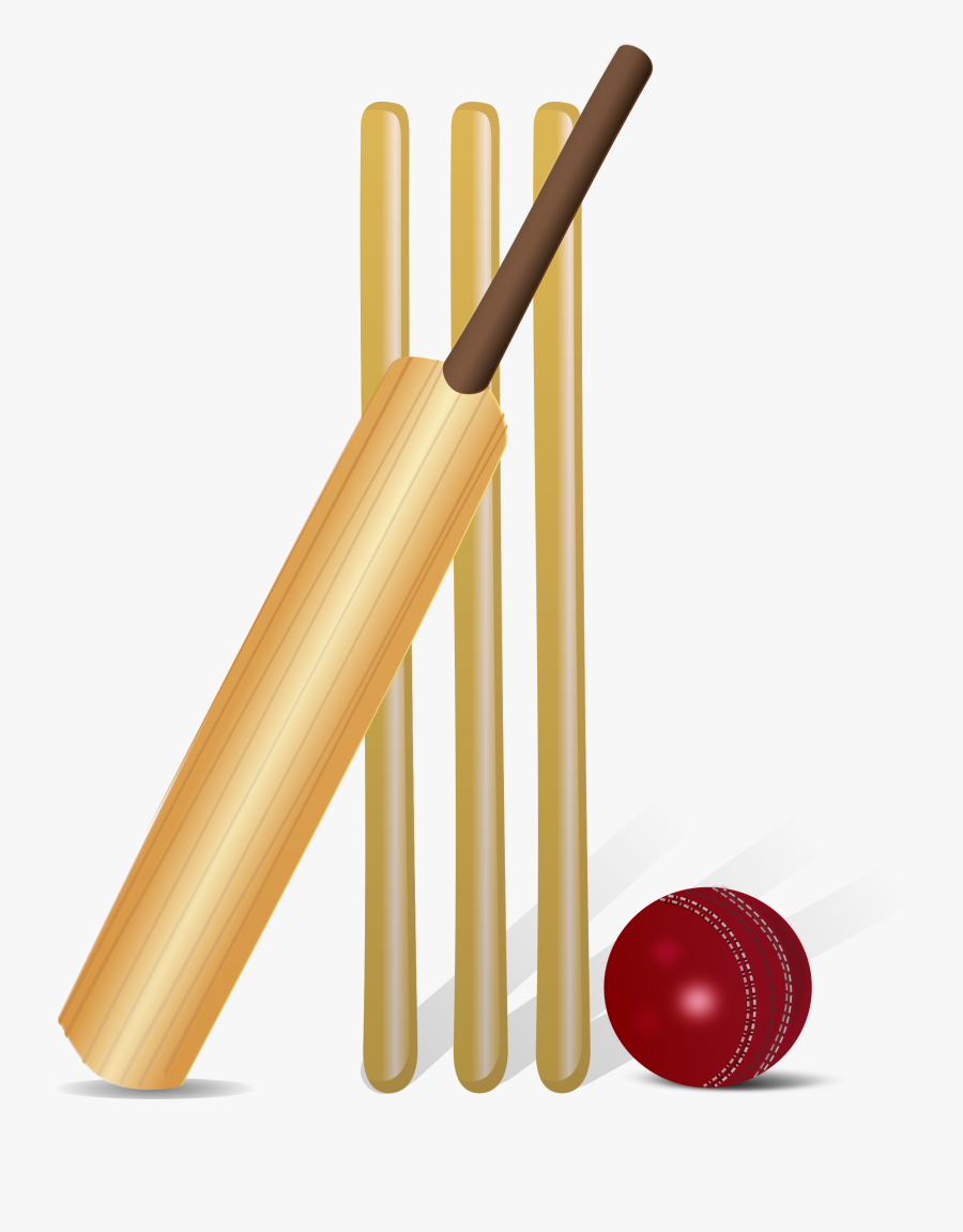 Cricket Bat And Ball Clip Art, Transparent Clipart