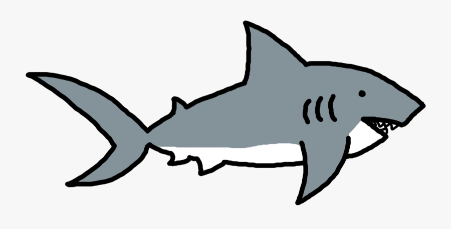 Shark Clip Art Black And White, Transparent Clipart