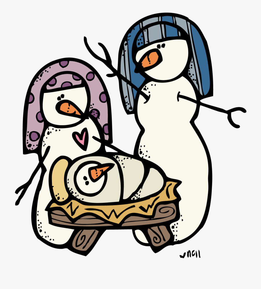 Snowmen Nativity Clipart, Transparent Clipart