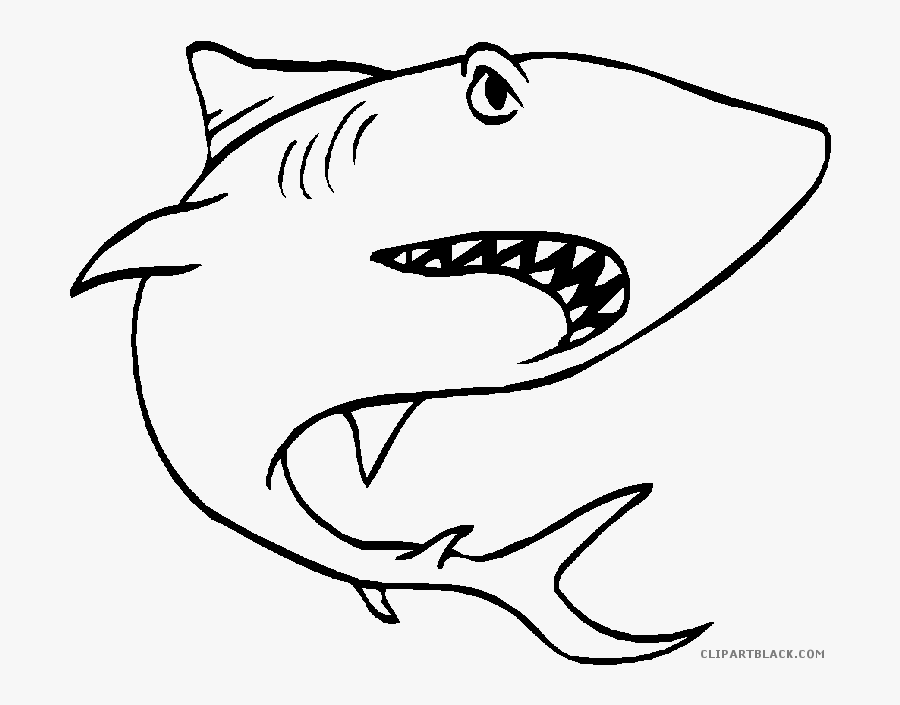 Clipartblack Com Animal Free - Colouring Pages Of Shark, Transparent Clipart