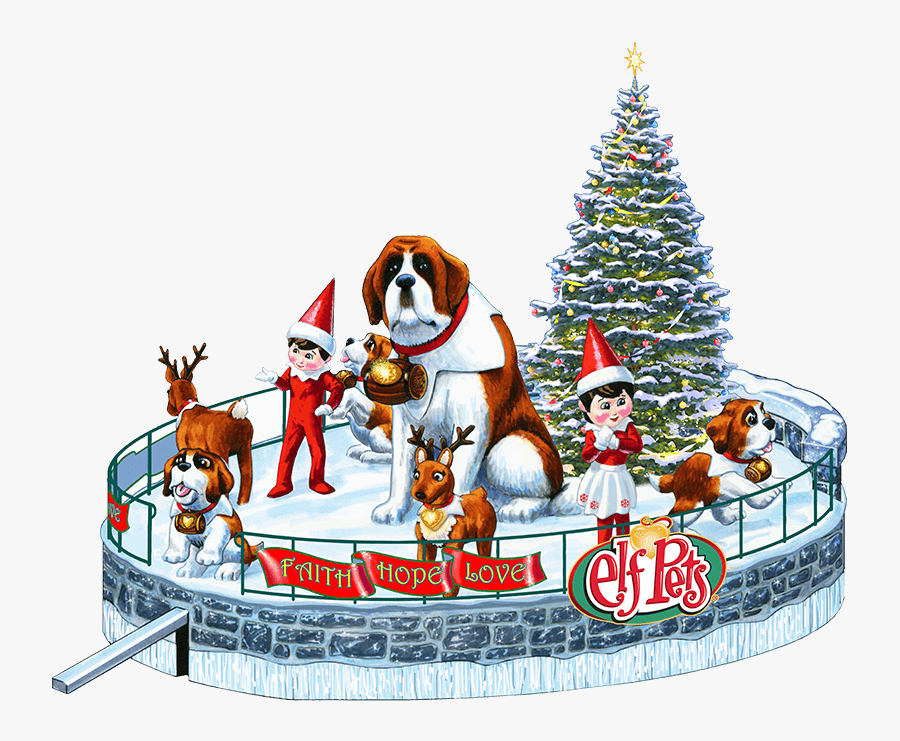 Santa's St Bernards Save Christmas, Transparent Clipart