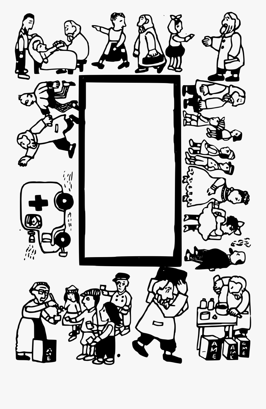Cartoon Doctor Frame - Frame Doctor Png, Transparent Clipart