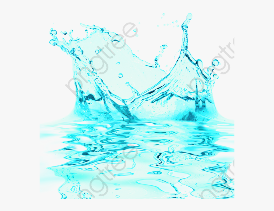 Blue Water Splash Clipart - Water Splash Effect Png, Transparent Clipart