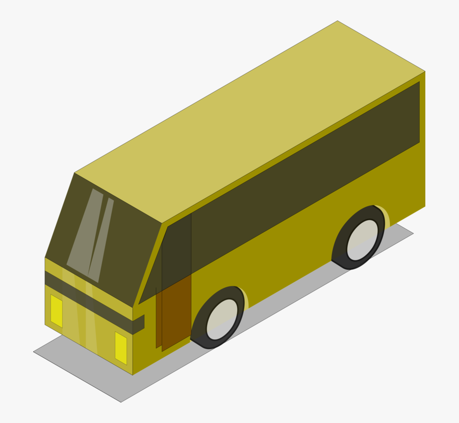 Compact Car,model Car,yellow - Bus Icon Isometric Transparent, Transparent Clipart