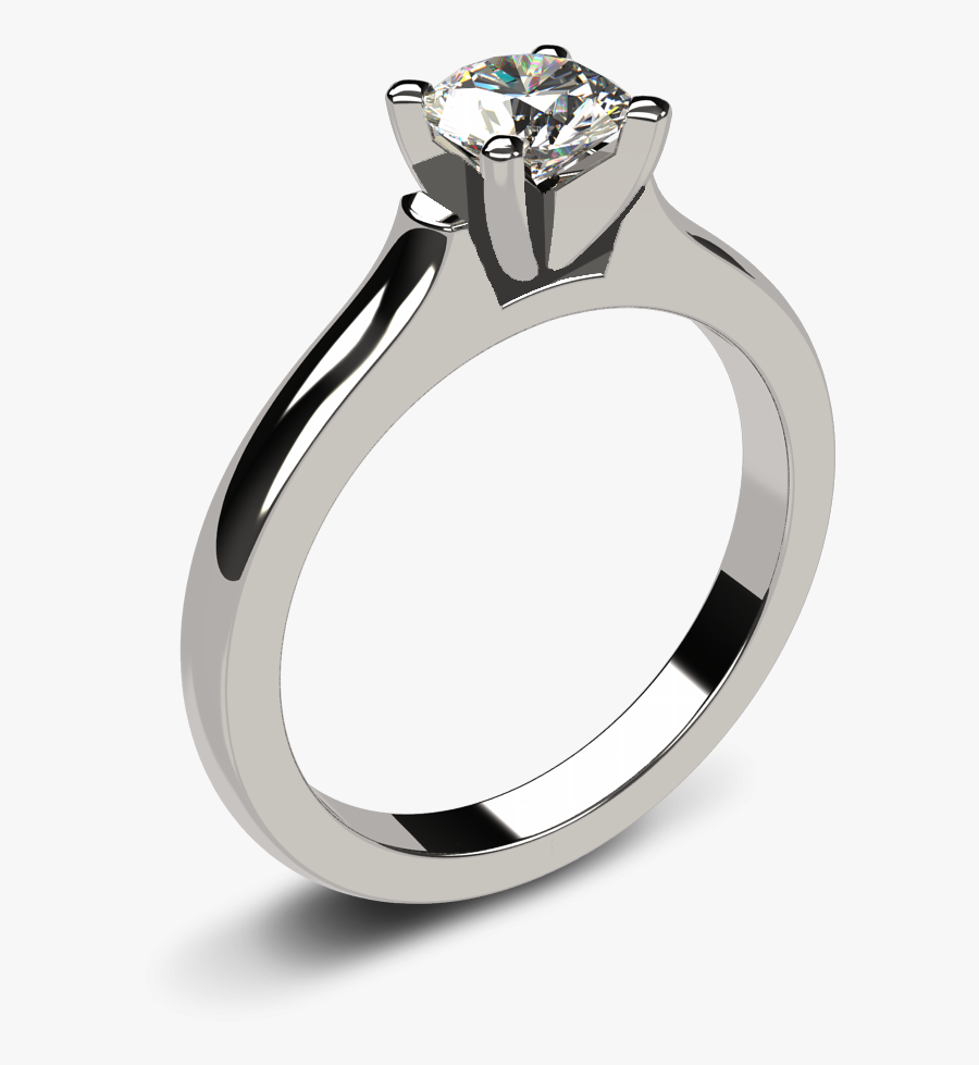 Clipart Stock K White Four - Comfort Fit Engagement Ring, Transparent Clipart