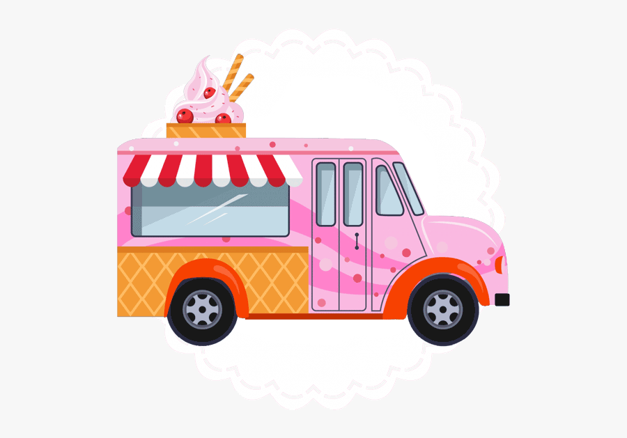 Transparent Cartoon Ice Cream Png - Cartoon Ice Cream Truck Png , Free