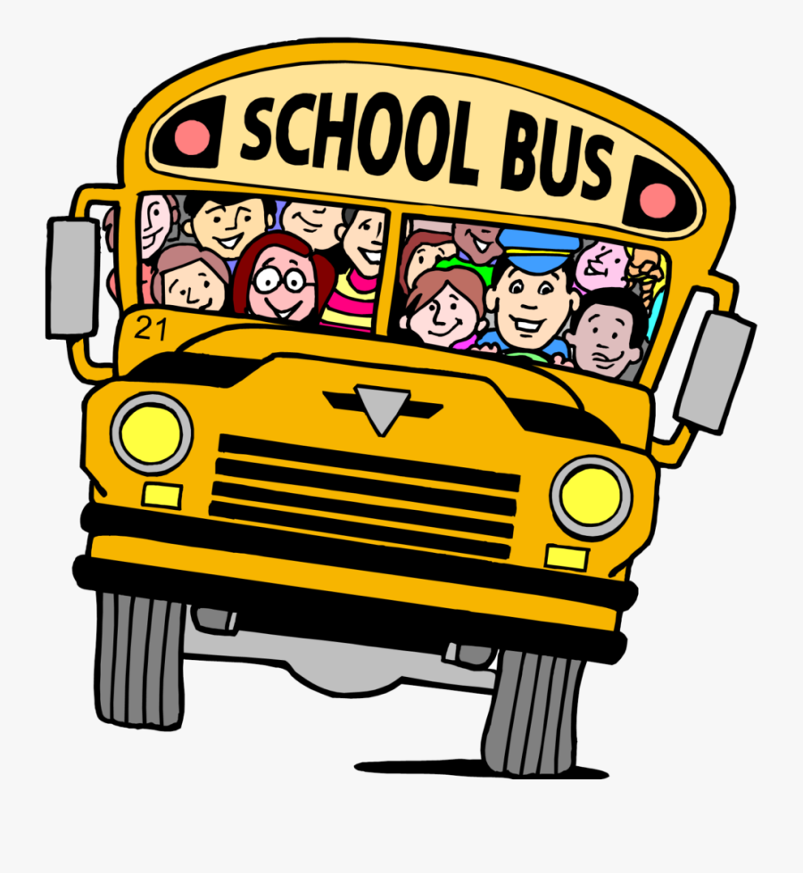 Mode Of Transport - School Bus Cartoon, Transparent Clipart