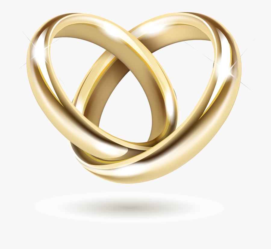 Wedding Invitation Gold Wedding Ring - Gold Wedding Ring Vector, Transparent Clipart